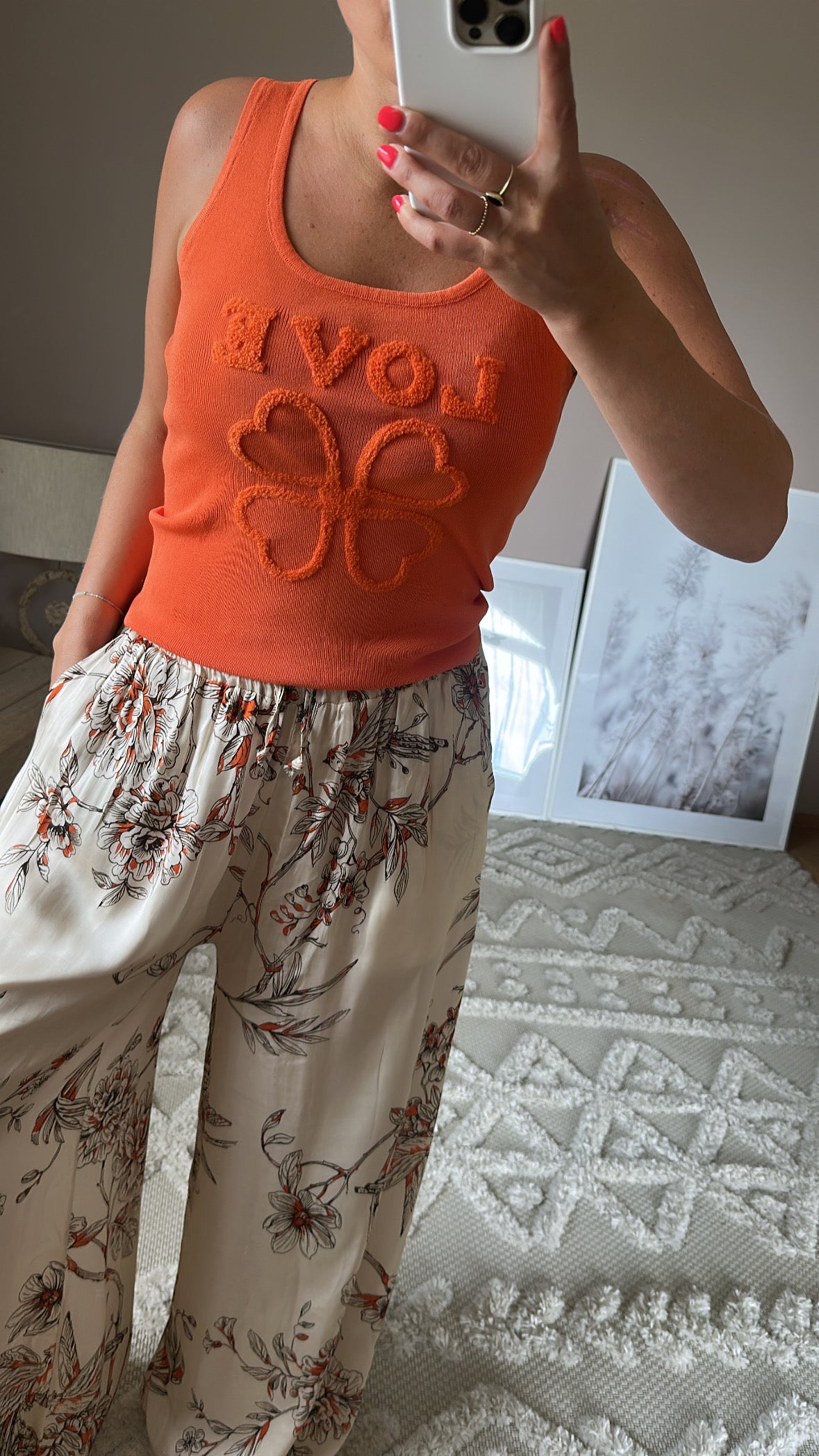 Stricktop – Herz trifft Kleeblatt - Orange