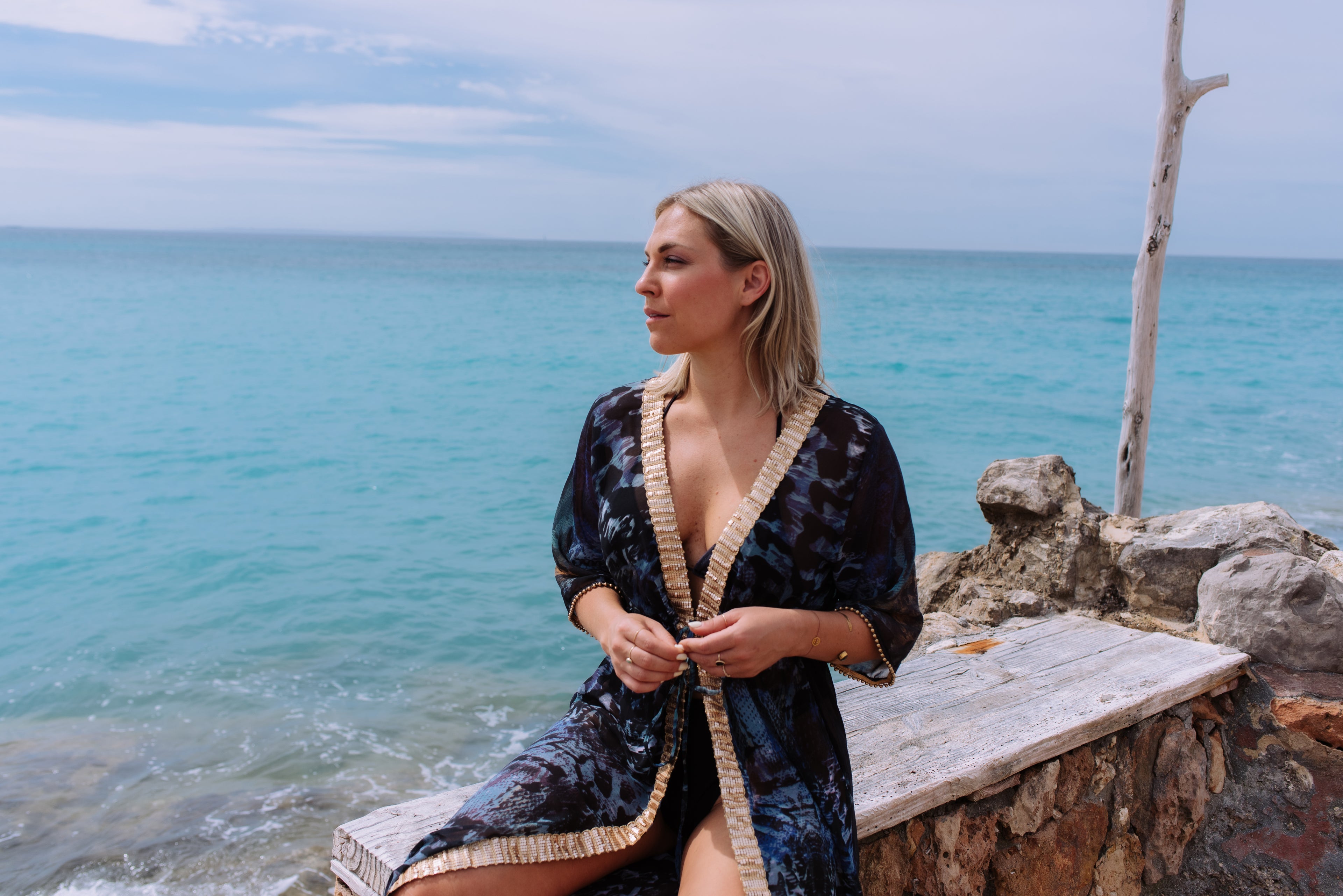 Jacinta Kimono – Brown/Black