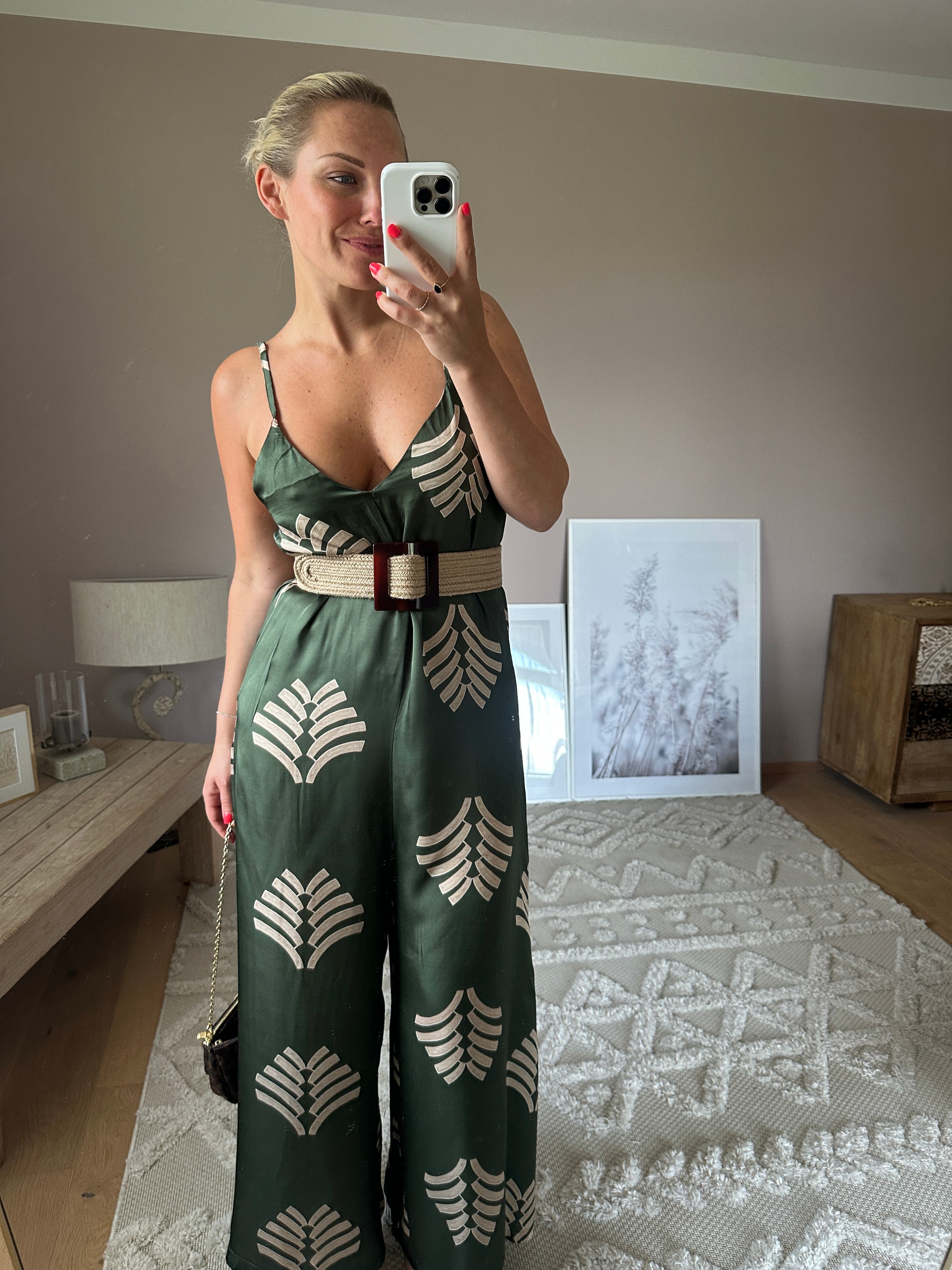 Boho-Jumpsuit - Emerald Green