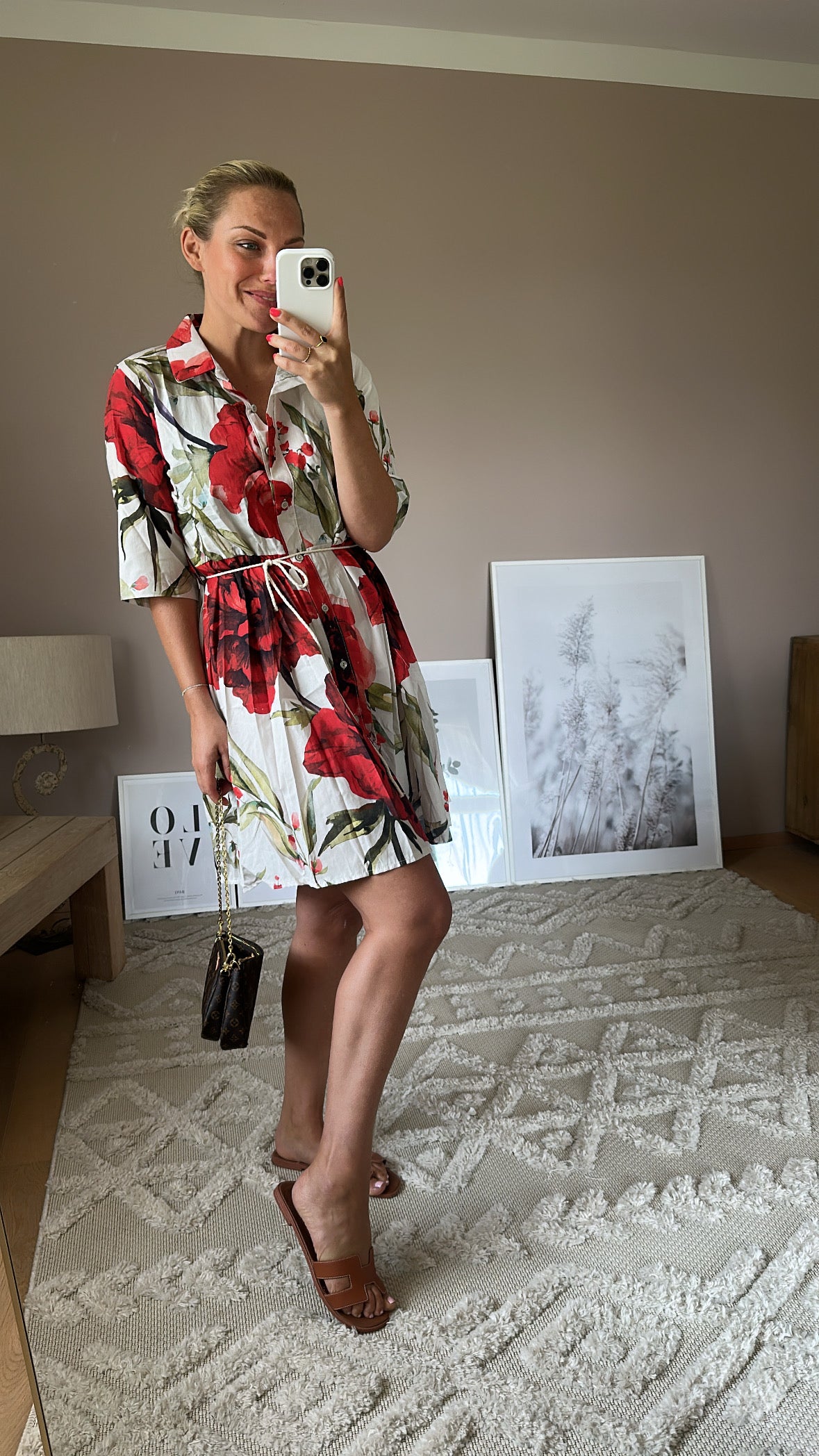 Sommerkleid mit Mohnblumenprint
