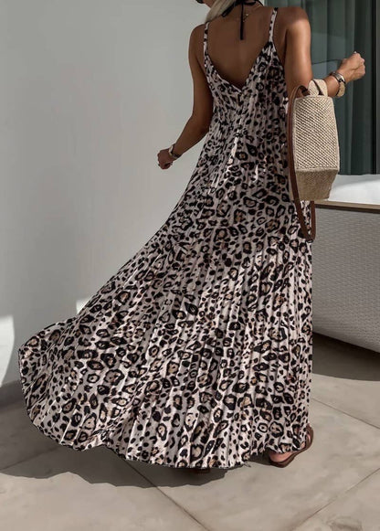 plissiertes Leo Maxi-Kleid