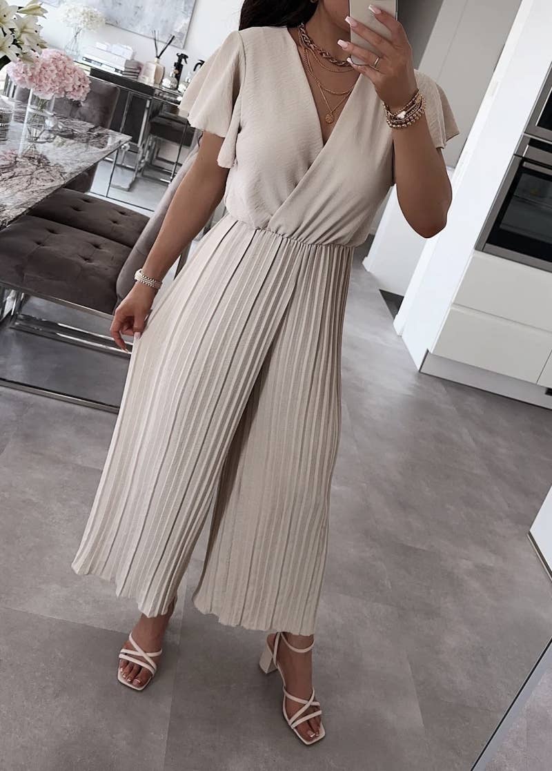 Maxi Jumpsuit in Plissee