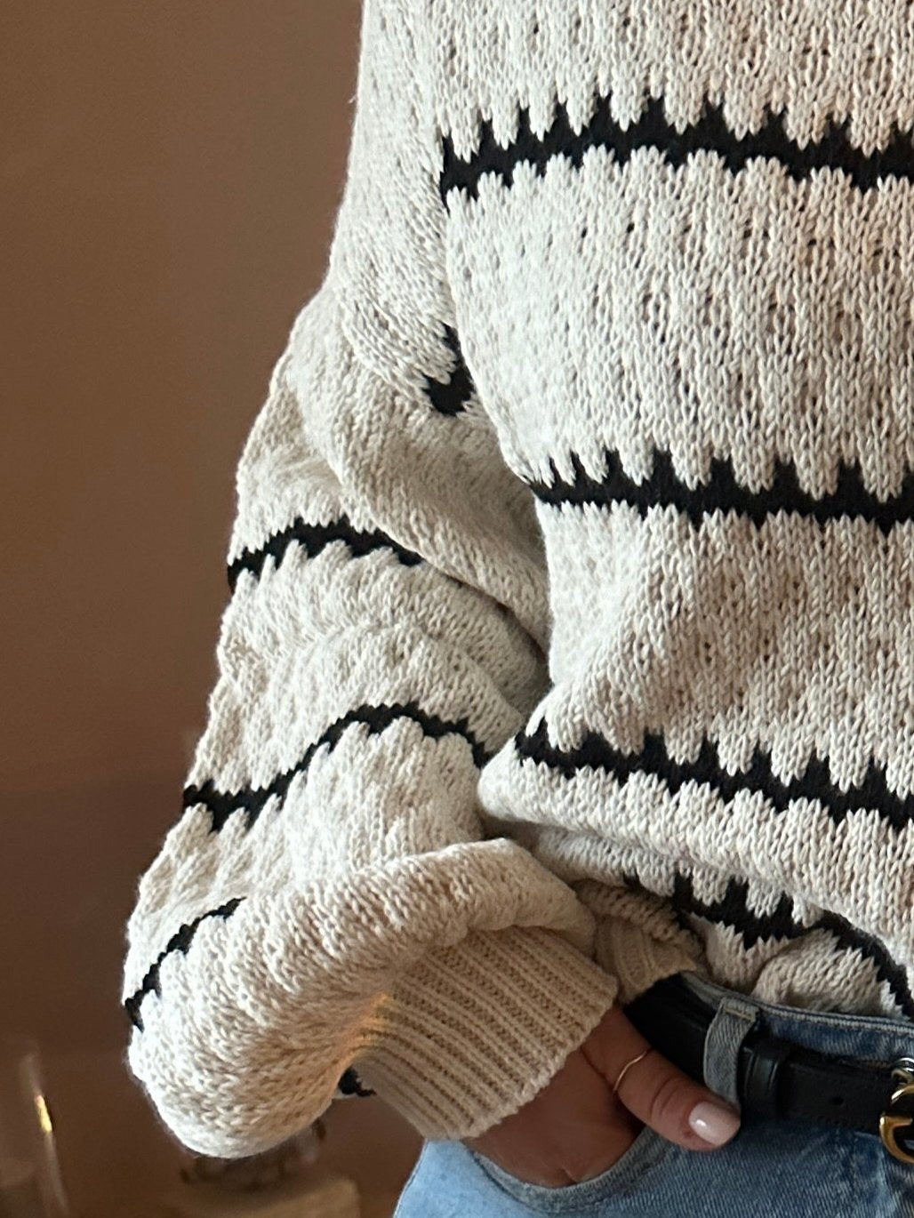 Strickpullover Puffärmel