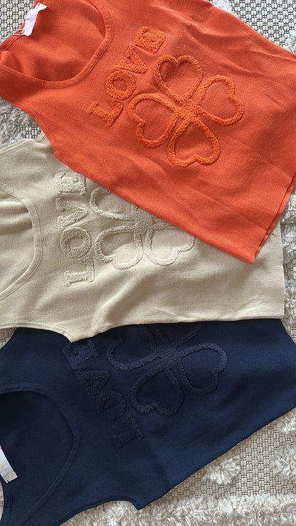 Stricktop – Herz trifft Kleeblatt - Orange