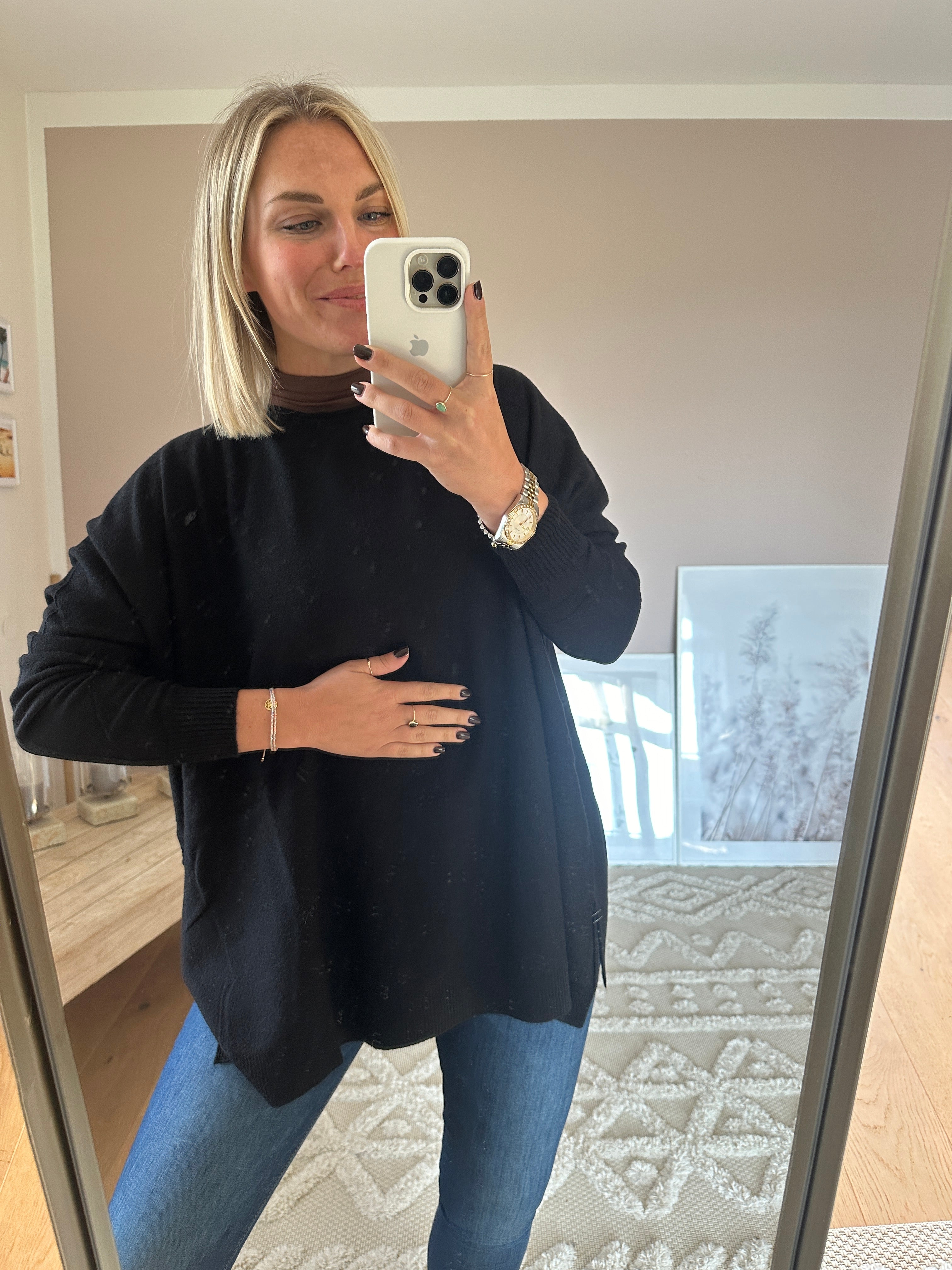 Oversized Pullover schwarz