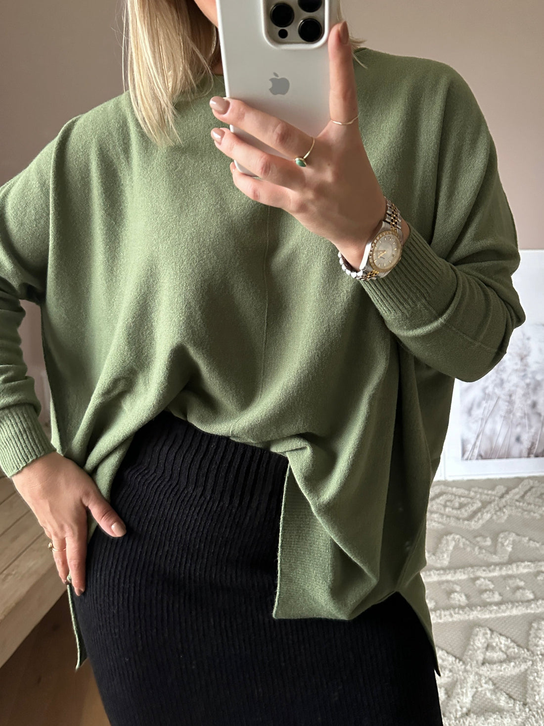 Oversized Pullover khaki