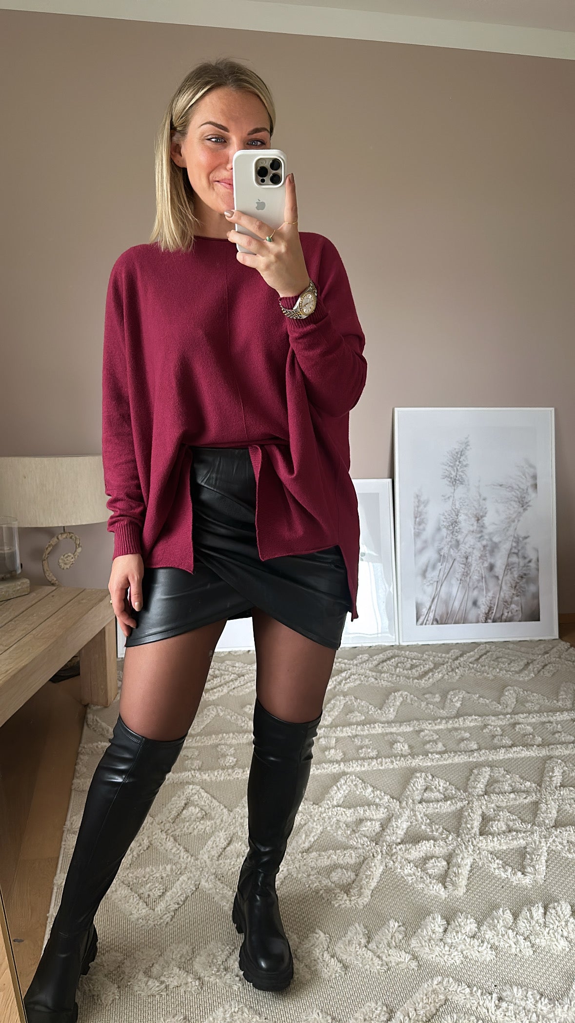 Oversized Pullover Berry