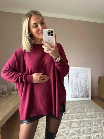 Oversized Pullover Berry