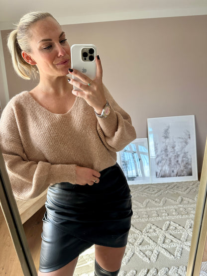 Cropped Pullover macchiato